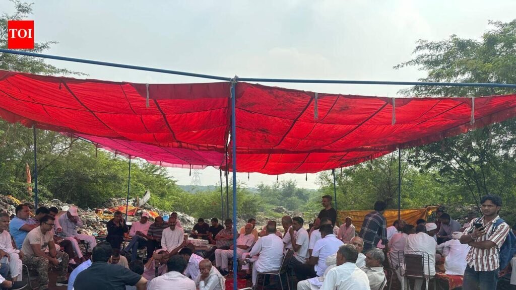 Cops detain protesters, form human chain to allow waste trucks into Aravalis in Faridabad | Gurgaon News