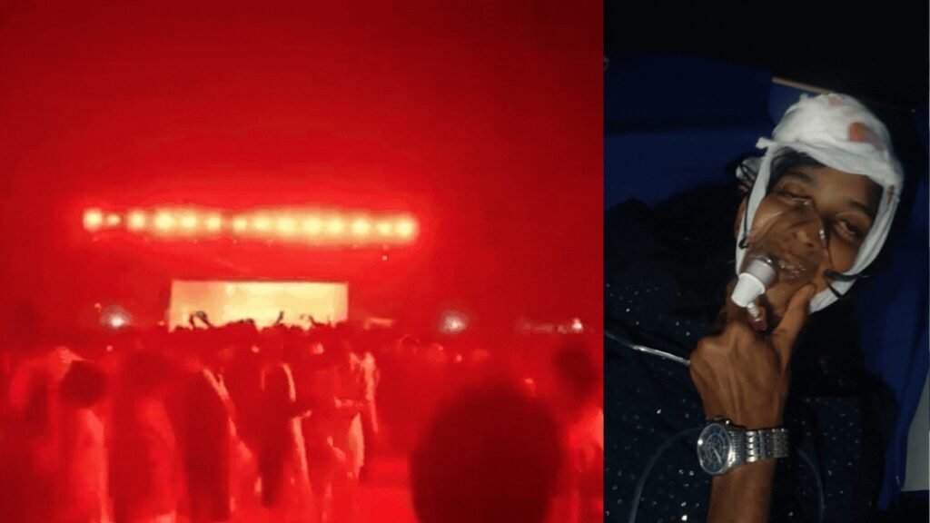 Video: Student killed, 17 injured as lighting frame collapses during dandiya event at Hyderabad engineering college | Hyderabad News