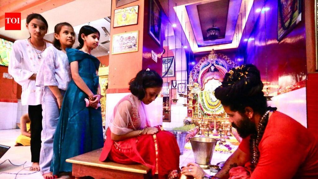 Navratri concludes with ‘Kanya Puja’ at Prayagraj monasteries | Prayagraj News