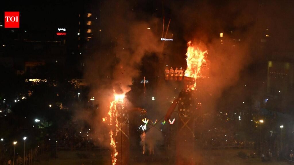 Jaipur celebrates Dussehra with towering effigies, Kota adds 3D twist | Jaipur News
