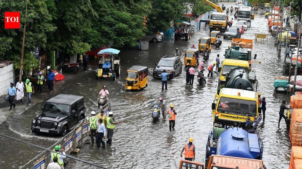 Chennai streets waterlogged, corporation lines up pumps to tackle flooding | Chennai News