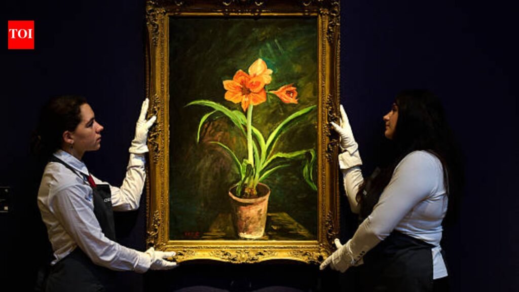 A Winston Churchill painting made in 1948 sold at Christie’s for £716,800 in London; the auction house says all of the hammer-price proceeds will support the Churchill Fellowship, turning artwork into charity funding