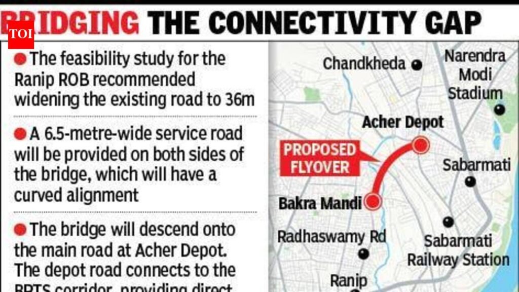 1.5km bridge to offer smoother link to Narendra Modi Stadium in Ahmedabad | Ahmedabad News