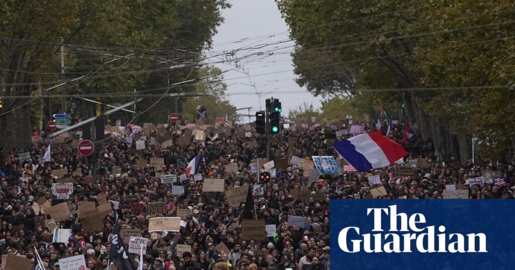 Hundreds of thousands march across France in protests over schools and policing | France