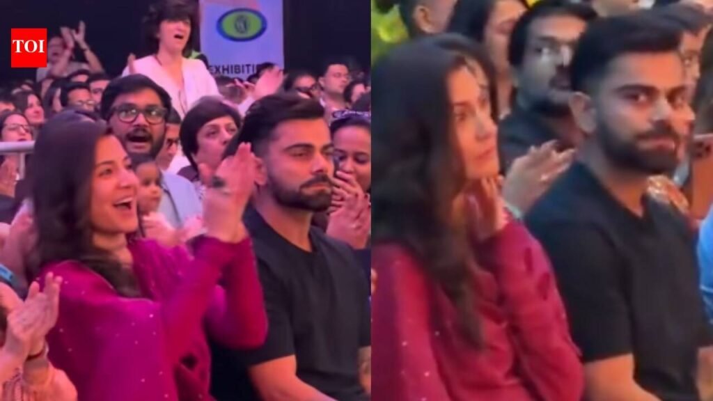 Virat Kohli and Anushka Sharma make rare appearance at Krishna Das kirtan concert in Mumbai, chant ‘Hari Naam’ and groove, netizens react as videos go viral |