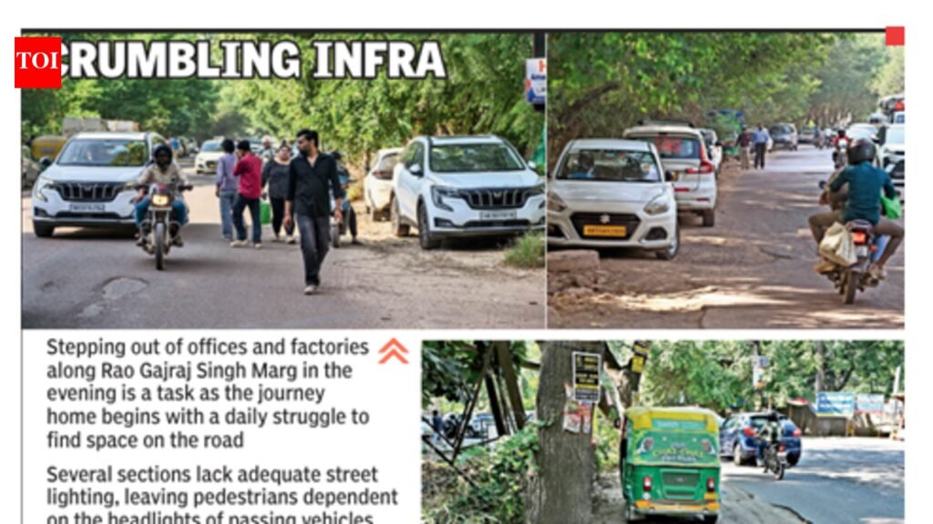 Manholes, dim lights & no footpaths: Gurgaon office hub tests your risk appetite | Gurgaon News