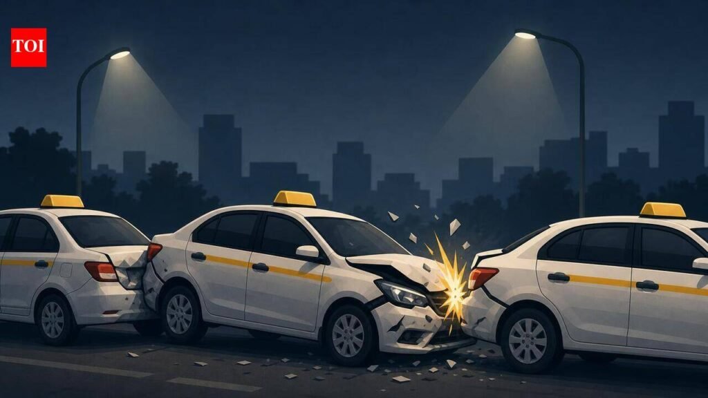 Cab driver injured as car rams into two parked cabs in Marunji | Pune News