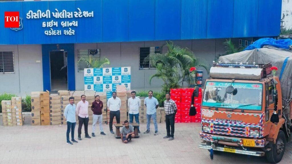 Truck driver held with booze worth ₹21L on Delhi-Mumbai e-way | Vadodara News