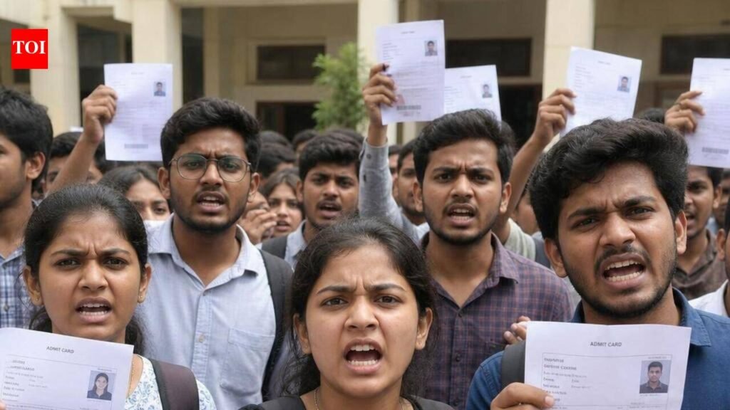 BA LLB candidates wait 45 minutes for seating arrangement; exam centre blames GU | Ahmedabad News