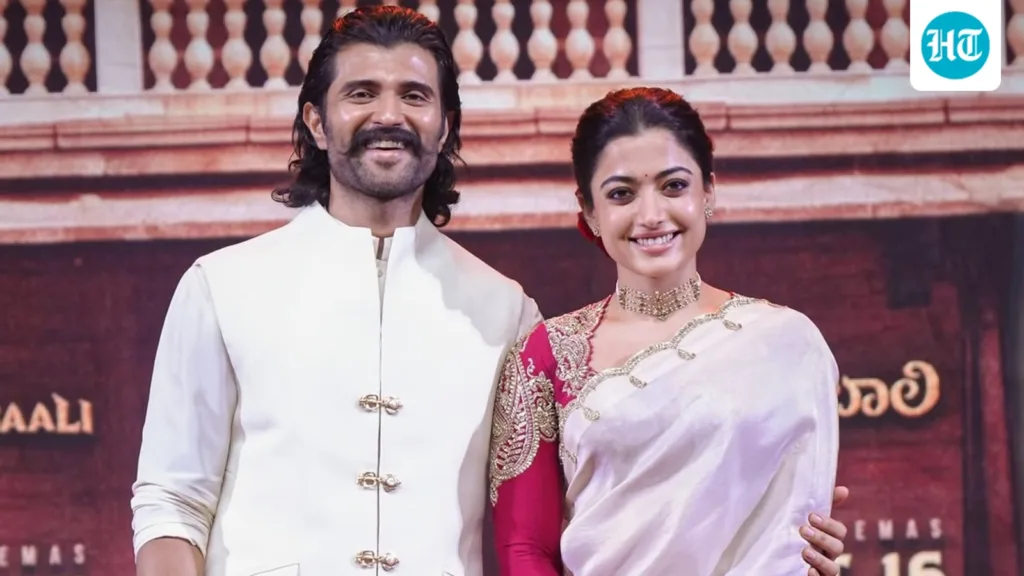 Rashmika Mandanna and Vijay Deverakonda chemistry and gorgeous traditional attire steal the show during Ranabaali promotions