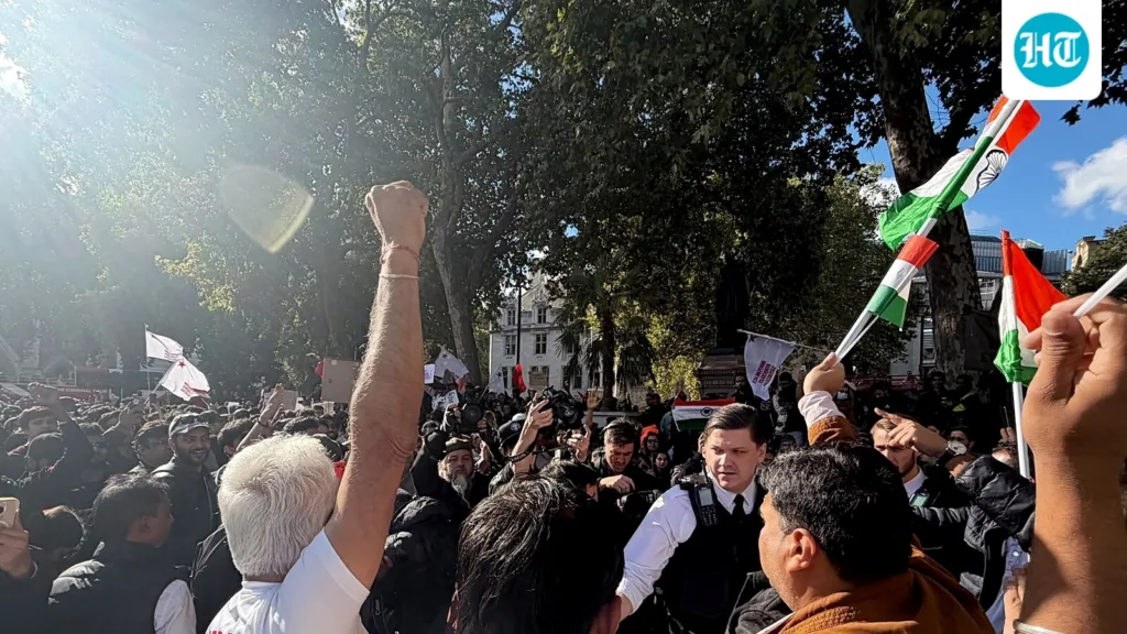 CEC stir reaches London as protests, counter-protest held at Parliament Square; Watch