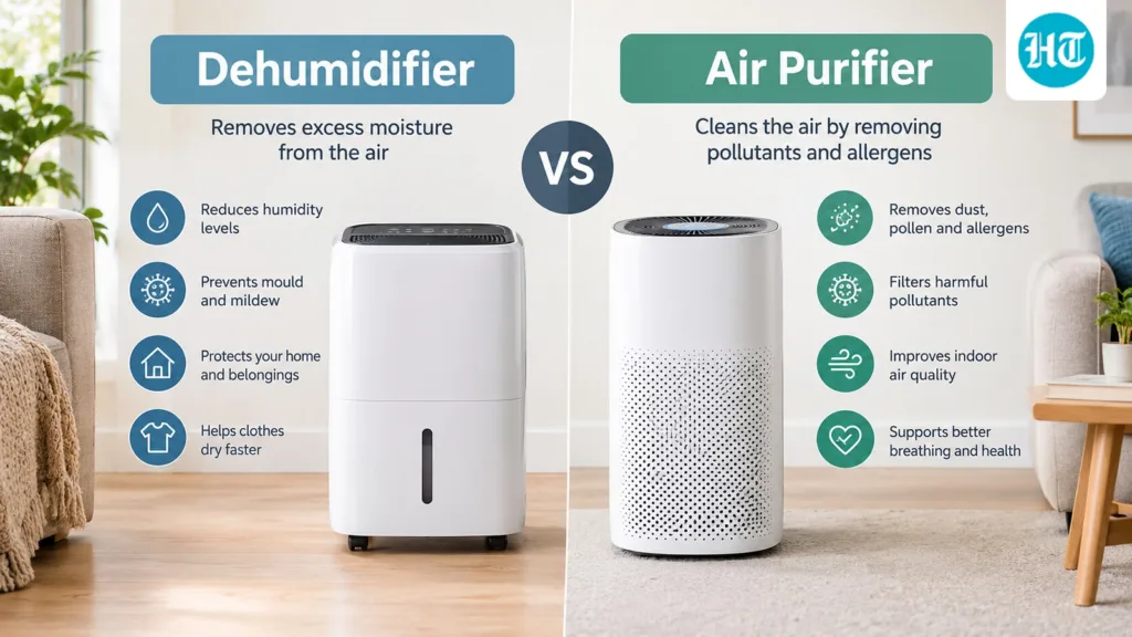 Air purifier vs dehumidifier: Which one should you buy for mould, dust mites and musty smells?
(HT Tech)