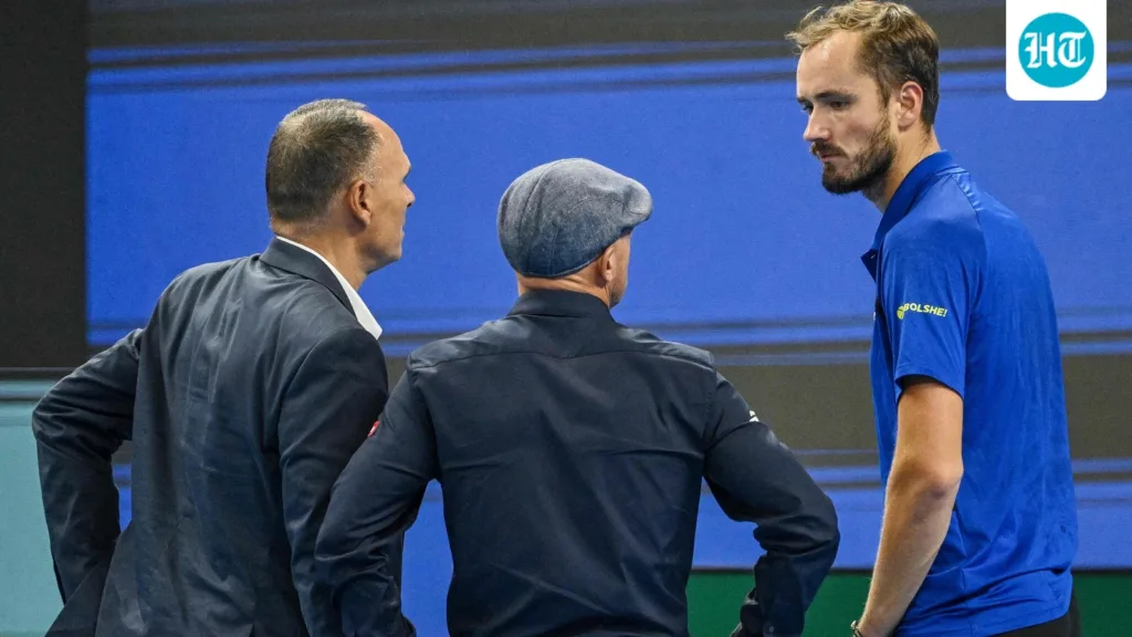 Daniil Medvedev disqualified from China Open for hitting spectator with a ball during semifinal vs Novak Djokovic