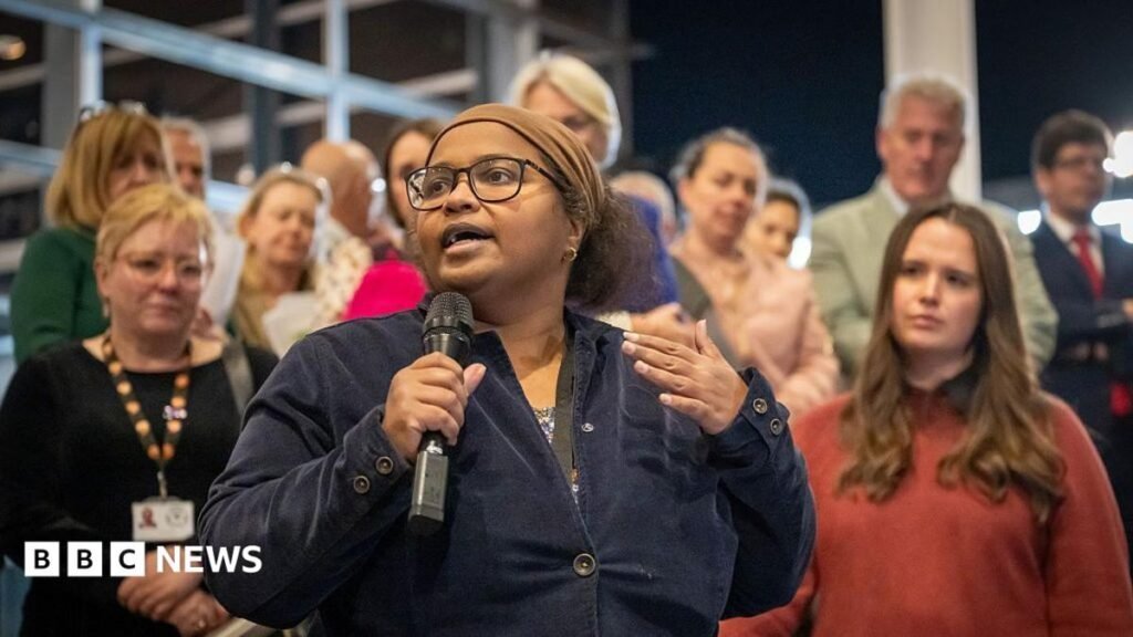 Angry scenes at Senedd as Reform call for ban on Muslim face coverings