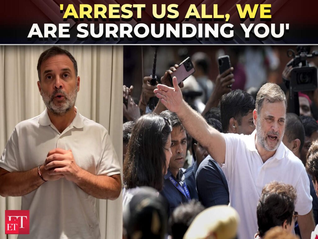 ‘Arrest us all, we are surrounding you’: Rahul Gandhi targets PM Modi, RSS on CEC row – The Economic Times Video