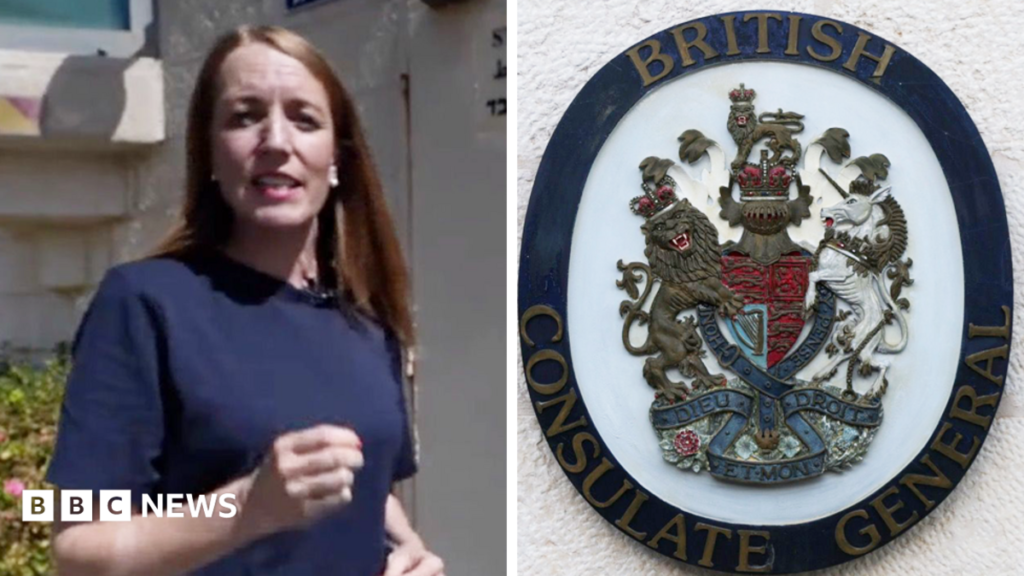 Why was the sign at the British consulate in East Jerusalem removed?