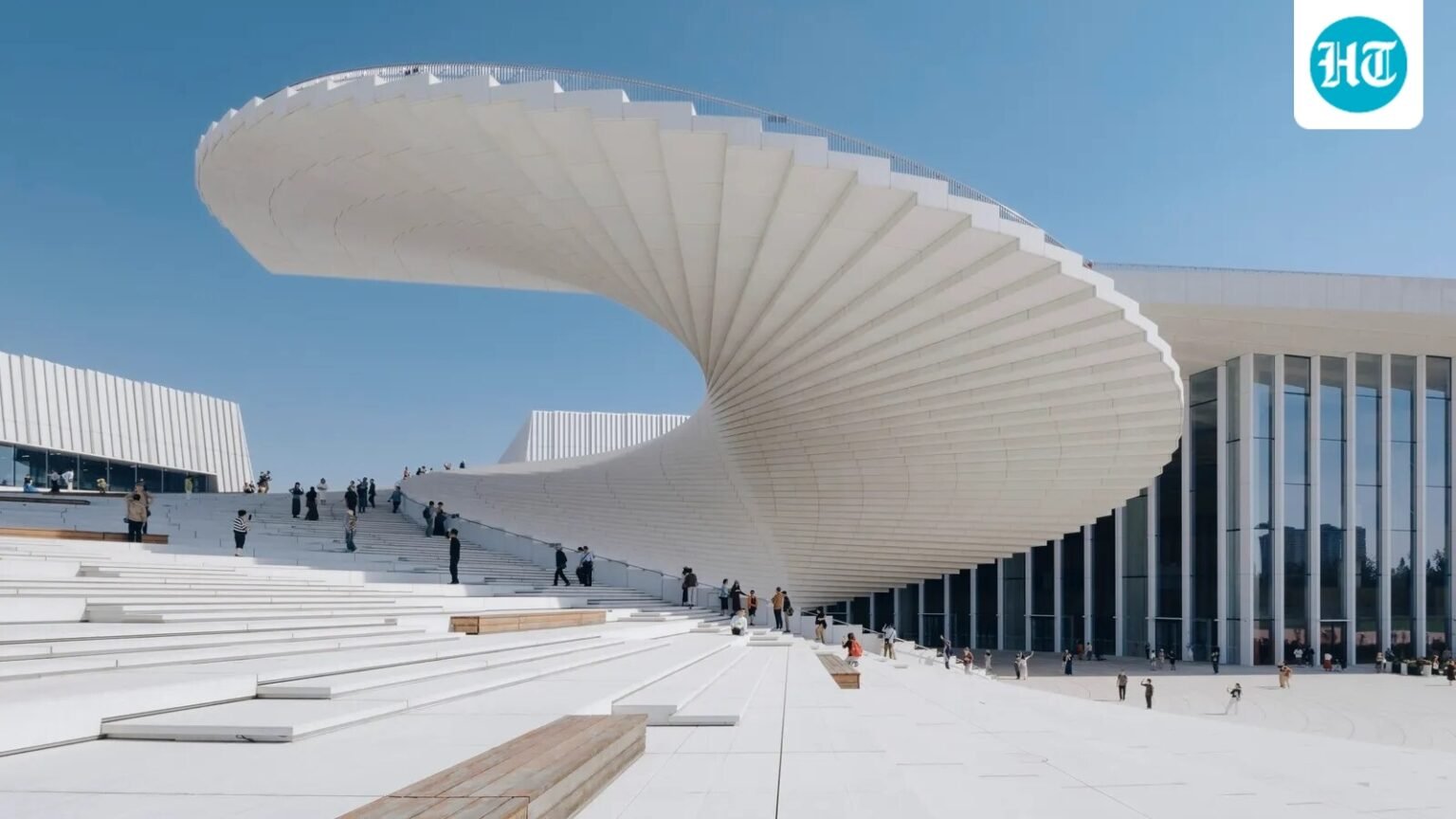 Step inside China’s new architectural marvel Shanghai Grand Opera House: You cannot miss the unique fan-shaped staircase that defies gravity