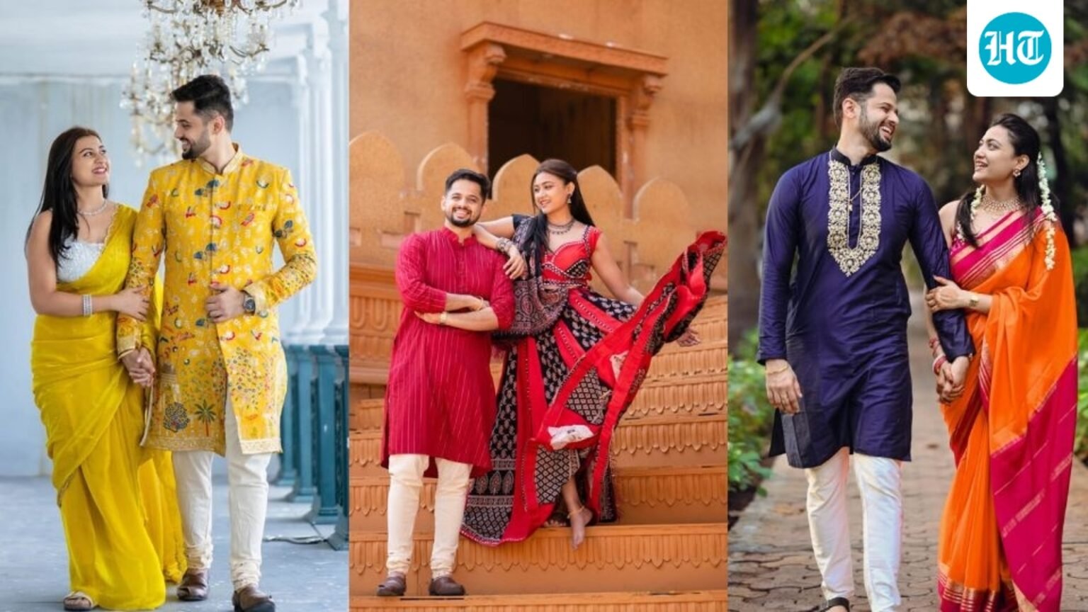 Want to twin with your partner this Navratri? Here’s how to coordinate festive looks without overdoing it