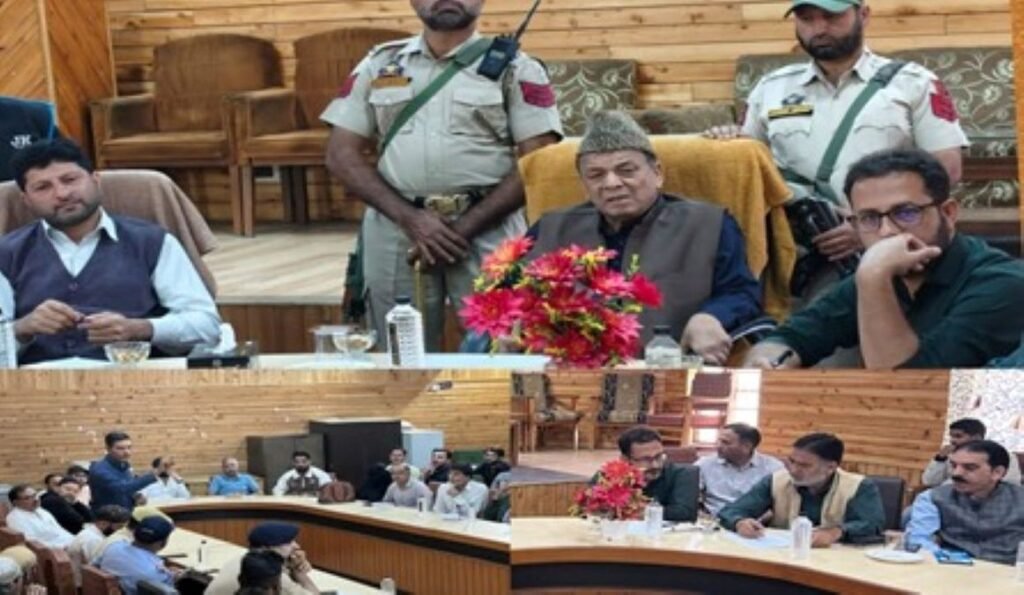 Speaker reviews Urs arrangements in Charar-i-Sharief