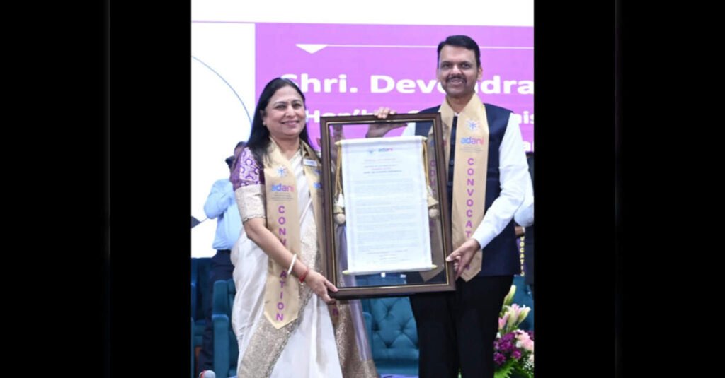 Maharashtra CM Fadnavis Awarded Honorary D.Litt. at Adani Institute Convocation, ETEducation