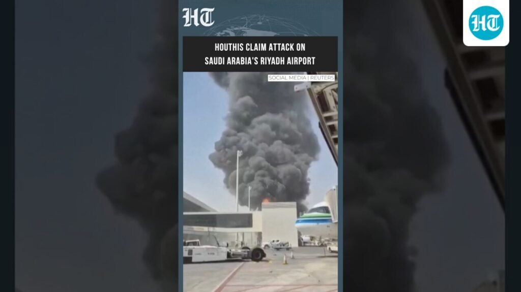 Watch: Smoke Rises From Plane At Riyadh Airport As Houthis Claim Attack