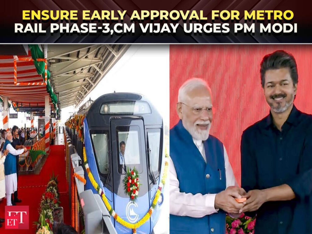 Tamil Nadu CM Vijay: Tamil Nadu CM Vijay shares stage with PM Modi for first time, thanks Centre for Metro Project – The Economic Times Video